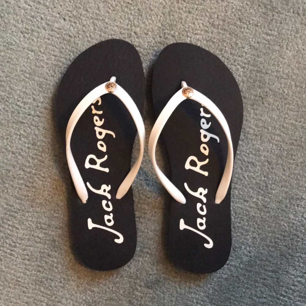 Navy Jack Rogers Flip Flops